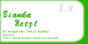 bianka metzl business card